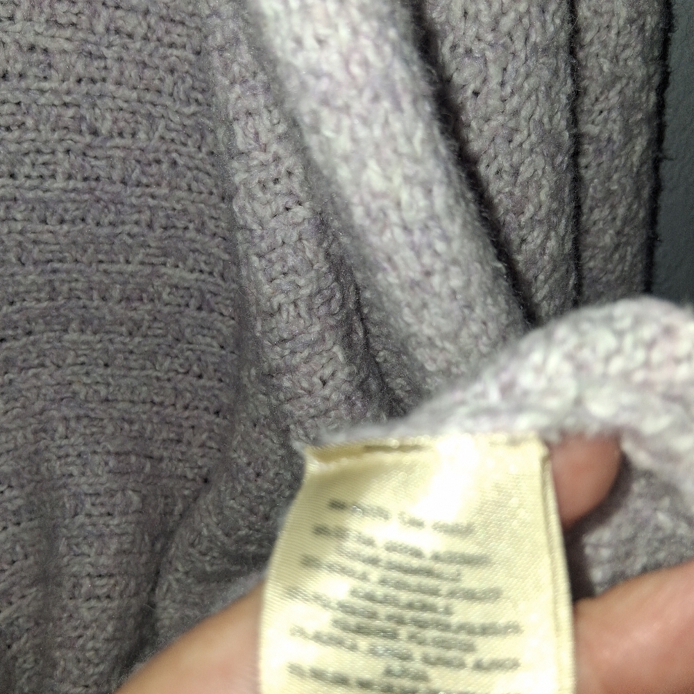 Angel Of The North  Purple Chauvet Cotton Cashmere Bland Cardigan Sweater M - Picture 5 of 7